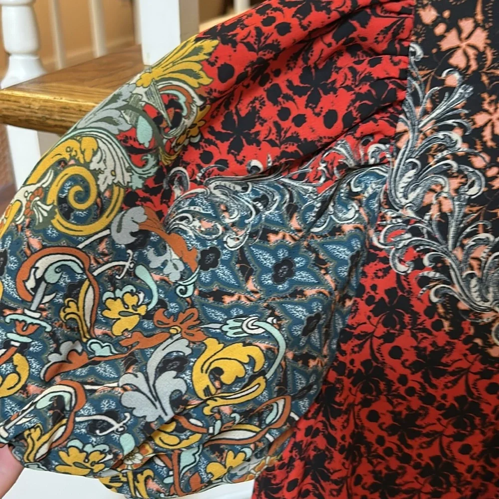 Alice + Olivia Janis Mixed Print Mini Dress - Picture 12 of 16